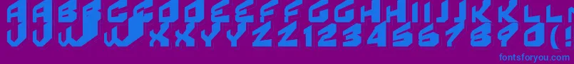 FearFactor3D Font – Blue Fonts on Purple Background