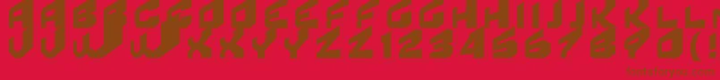 FearFactor3D Font – Brown Fonts on Red Background