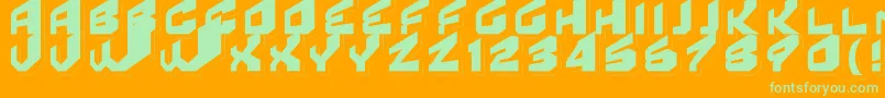 FearFactor3D Font – Green Fonts on Orange Background