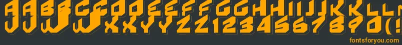 FearFactor3D Font – Orange Fonts on Black Background