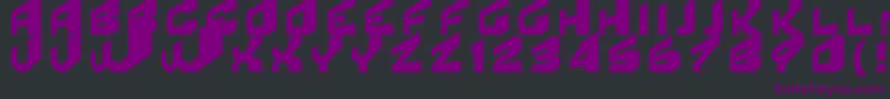 Fonte FearFactor3D – fontes roxas em um fundo preto