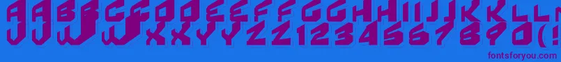 Police FearFactor3D – polices violettes sur fond bleu