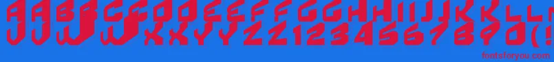 FearFactor3D Font – Red Fonts on Blue Background