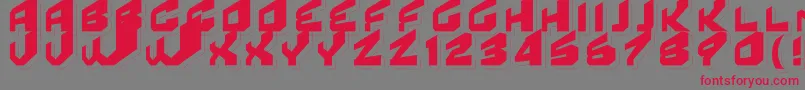 FearFactor3D Font – Red Fonts on Gray Background