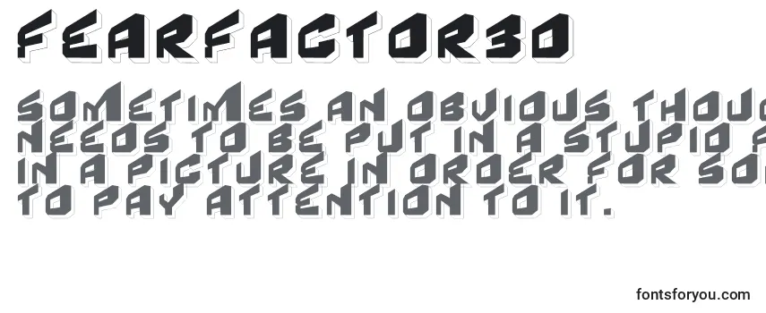FearFactor3D Font