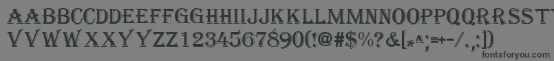 フォントMoroccoRegular – 黒い文字の灰色の背景
