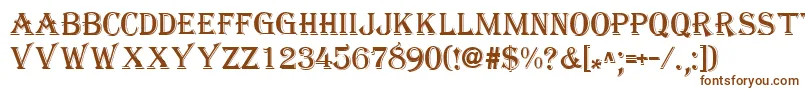 MoroccoRegular-fontti – ruskeat fontit valkoisella taustalla