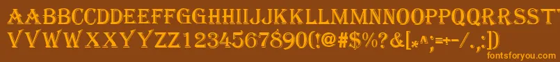 MoroccoRegular Font – Orange Fonts on Brown Background