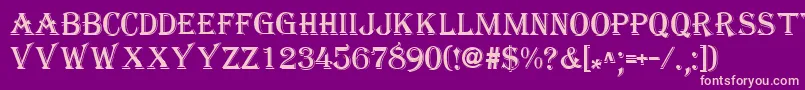 MoroccoRegular Font – Pink Fonts on Purple Background