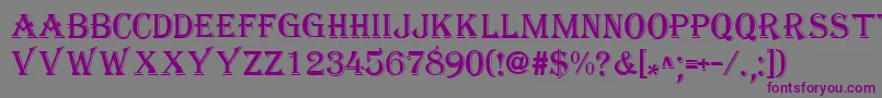 Шрифт MoroccoRegular – фиолетовые шрифты на сером фоне