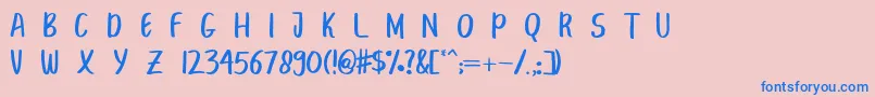 BreakBeachPersonalUse Font – Blue Fonts on Pink Background