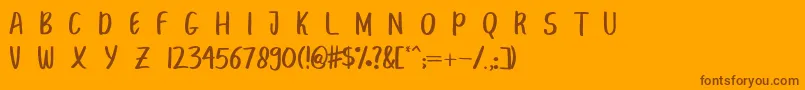 BreakBeachPersonalUse Font – Brown Fonts on Orange Background