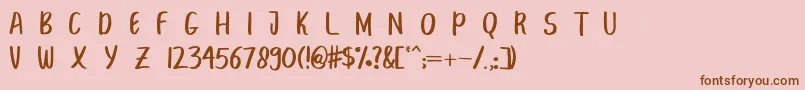 BreakBeachPersonalUse Font – Brown Fonts on Pink Background