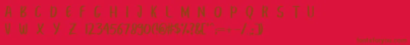 BreakBeachPersonalUse Font – Brown Fonts on Red Background