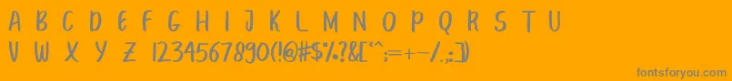 BreakBeachPersonalUse Font – Gray Fonts on Orange Background