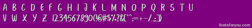 BreakBeachPersonalUse Font – Green Fonts on Purple Background