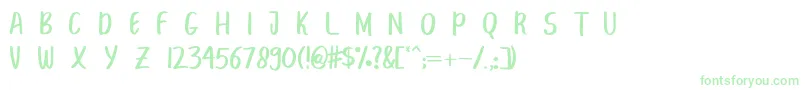 BreakBeachPersonalUse Font – Green Fonts on White Background