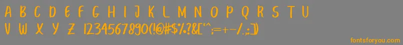 BreakBeachPersonalUse Font – Orange Fonts on Gray Background