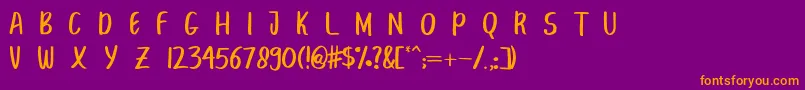 Police BreakBeachPersonalUse – polices orange sur fond violet