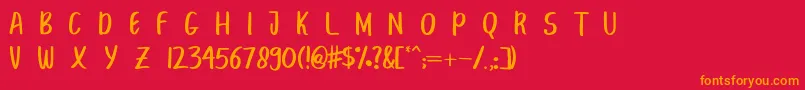BreakBeachPersonalUse Font – Orange Fonts on Red Background