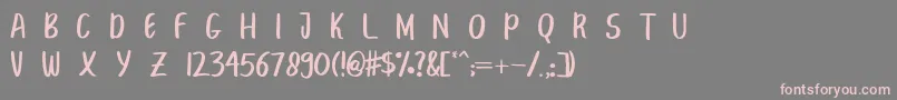 BreakBeachPersonalUse Font – Pink Fonts on Gray Background