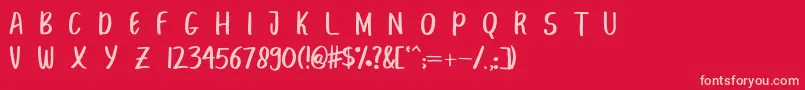 BreakBeachPersonalUse Font – Pink Fonts on Red Background