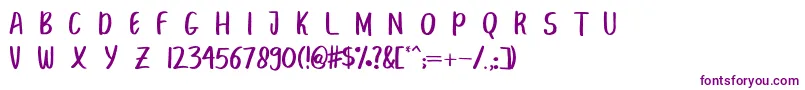 BreakBeachPersonalUse Font – Purple Fonts on White Background