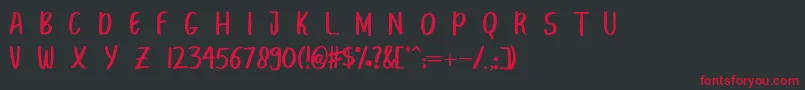 BreakBeachPersonalUse Font – Red Fonts on Black Background