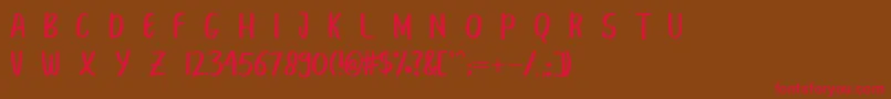 BreakBeachPersonalUse Font – Red Fonts on Brown Background