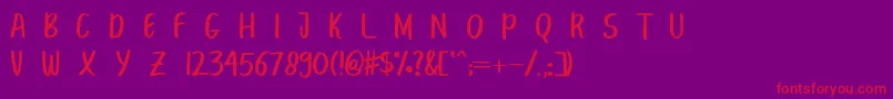 fuente BreakBeachPersonalUse – Fuentes Rojas Sobre Fondo Morado