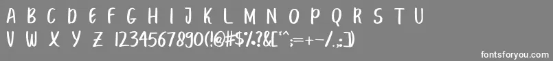 BreakBeachPersonalUse Font – White Fonts on Gray Background