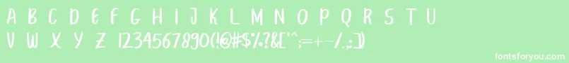BreakBeachPersonalUse Font – White Fonts on Green Background