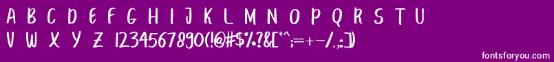 BreakBeachPersonalUse Font – White Fonts on Purple Background