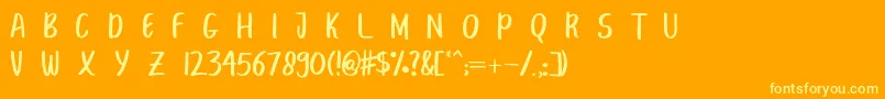 BreakBeachPersonalUse Font – Yellow Fonts on Orange Background