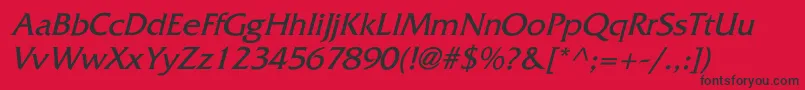WhitethorningItalic Font – Black Fonts on Red Background
