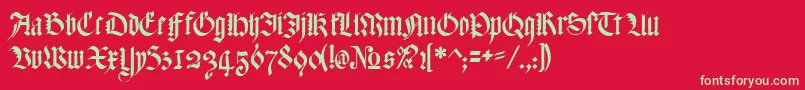 Шрифт MeyneTextur – зелёные шрифты на красном фоне