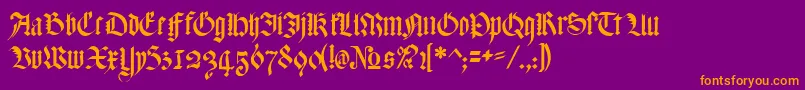 MeyneTextur Font – Orange Fonts on Purple Background