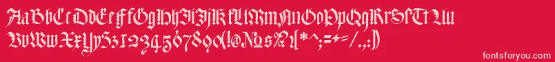 MeyneTextur-Schriftart – Rosa Schriften auf rotem Hintergrund