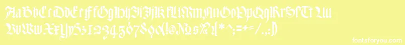 MeyneTextur Font – White Fonts on Yellow Background