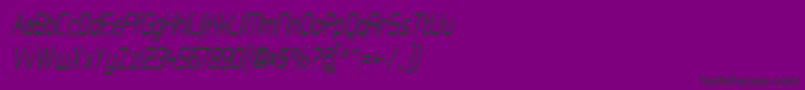 HallFeticaNarrowItalic Font – Black Fonts on Purple Background