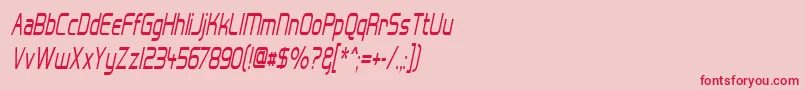 HallFeticaNarrowItalic-Schriftart – Rote Schriften auf rosa Hintergrund