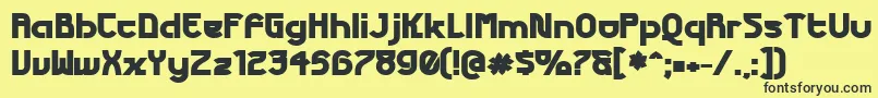 FuturexPhat Font – Black Fonts on Yellow Background