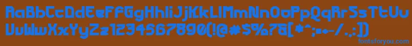 FuturexPhat Font – Blue Fonts on Brown Background