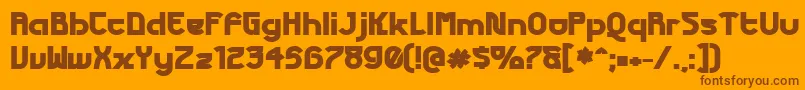FuturexPhat Font – Brown Fonts on Orange Background