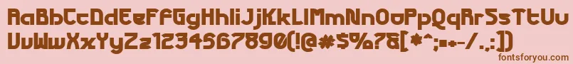 FuturexPhat Font – Brown Fonts on Pink Background