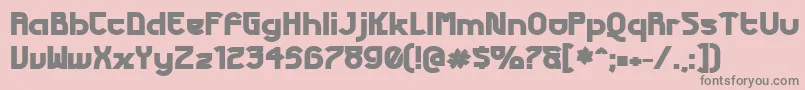 FuturexPhat Font – Gray Fonts on Pink Background