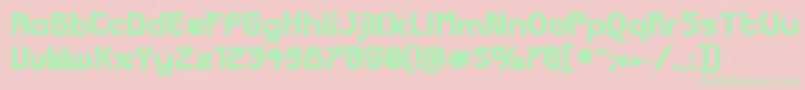 FuturexPhat Font – Green Fonts on Pink Background