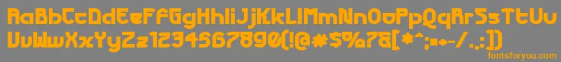 FuturexPhat Font – Orange Fonts on Gray Background