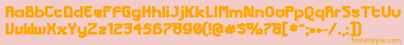 FuturexPhat Font – Orange Fonts on Pink Background