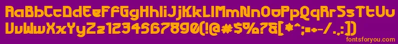 FuturexPhat Font – Orange Fonts on Purple Background